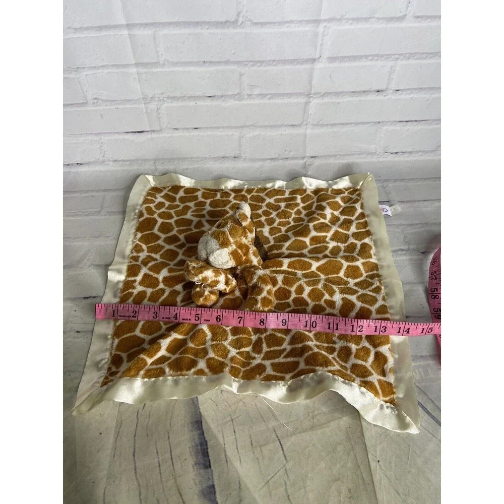 Mary Meyer Baby Giraffe Plush Satin Trim Back Lovey Security Blanket Nunu